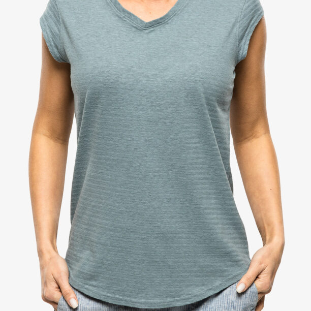 Tricou femei Royal Robbins Vacationer V-Neck SS - lt slate