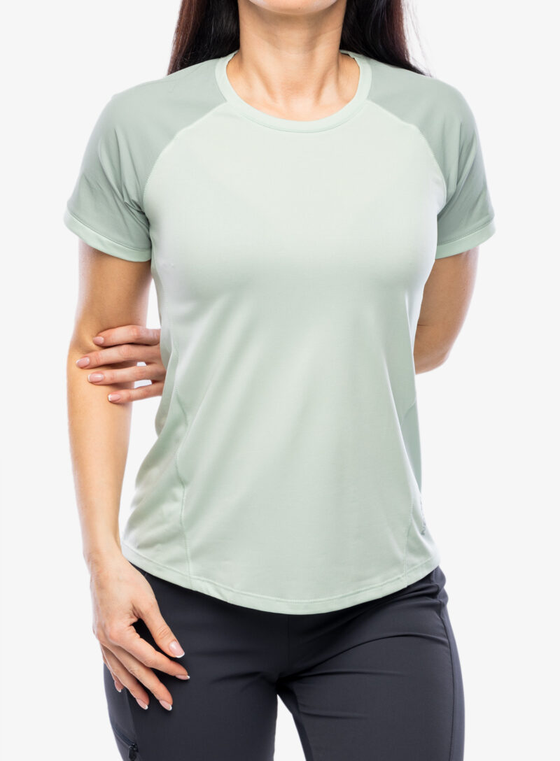 Original Tricou femei Salomon Outline - aqua form/green