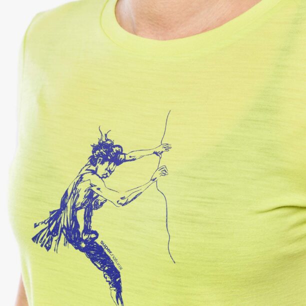 Original Tricou femei Super.natural Fingers Matter Tee - wild lime/deep blue