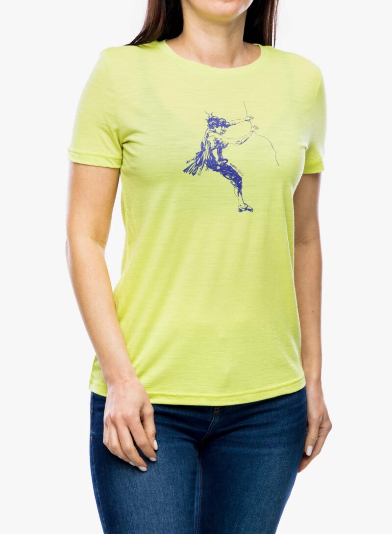 Tricou femei Super.natural Fingers Matter Tee - wild lime/deep blue