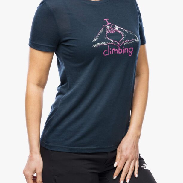 Cumpăra Tricou femei Super.natural I Love Climbing Tee - blueberry/orchid/nat wht