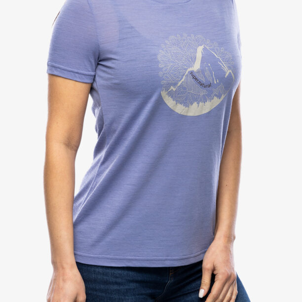 Cumpăra Tricou femei Super.natural Mountain Mandala Tree Tee - blue violet/grey/copper