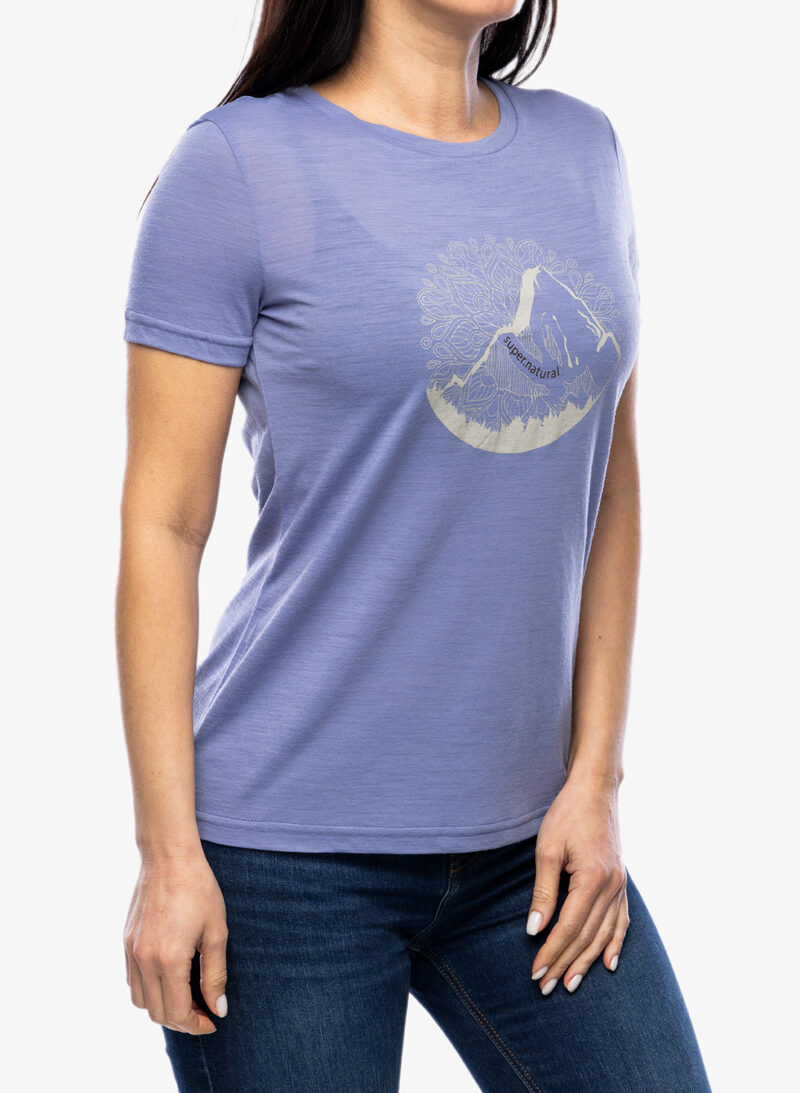 Cumpăra Tricou femei Super.natural Mountain Mandala Tree Tee - blue violet/grey/copper