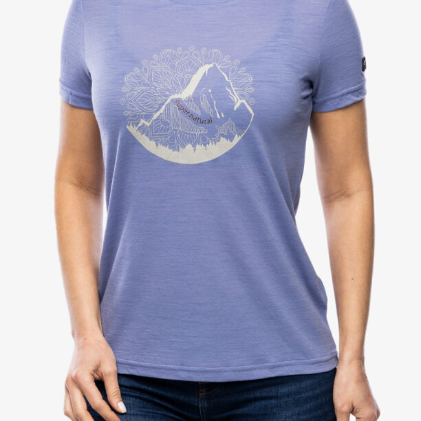 Tricou femei Super.natural Mountain Mandala Tree Tee - blue violet/grey/copper