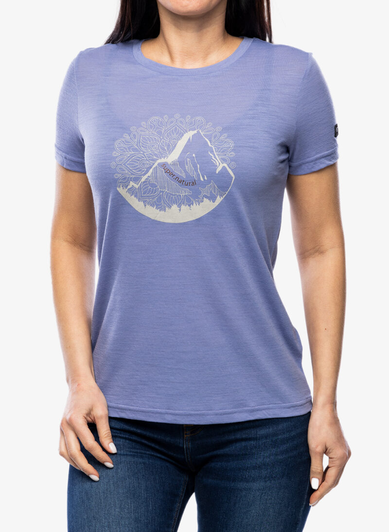 Tricou femei Super.natural Mountain Mandala Tree Tee - blue violet/grey/copper