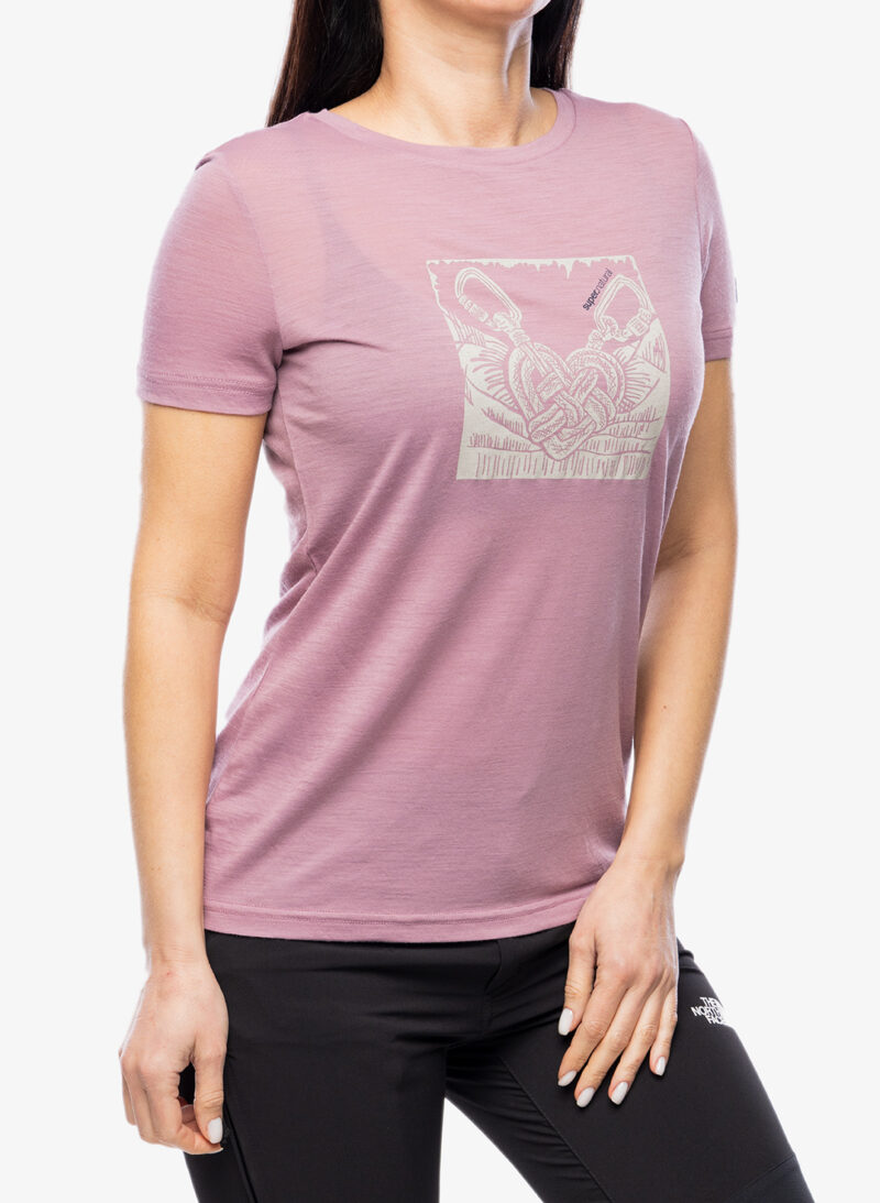 Cumpăra Tricou femei Super.natural Tied By Heart Tee - orchid/feather grey/blueberry