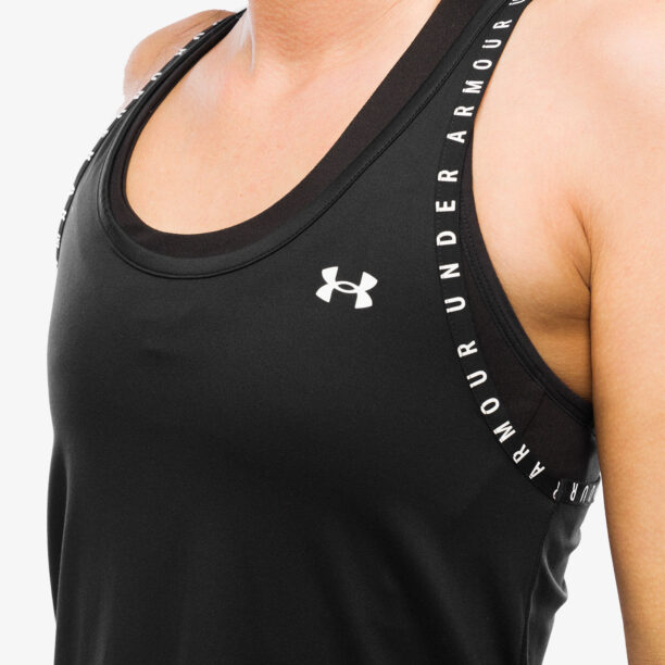 Original Tricou femei Under Armour Knockout Tank - black/black/white