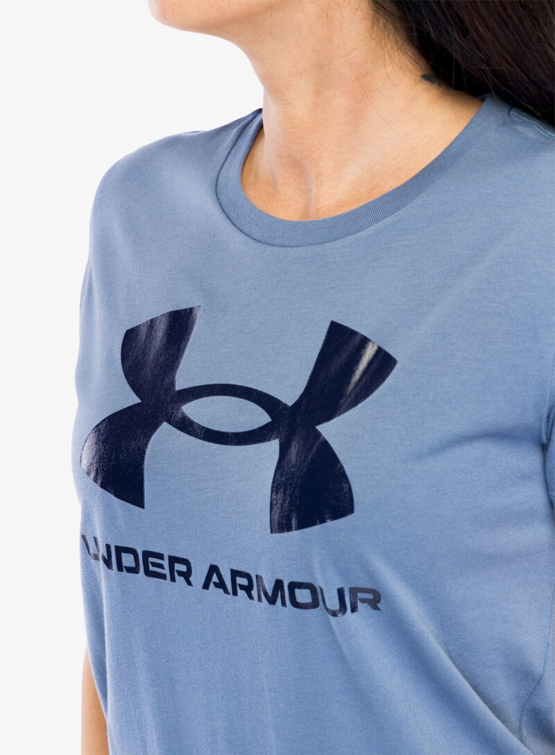 Original Tricou femei Under Armour Live Sportstyle Graphic SSC - mineral blue/midnight navy