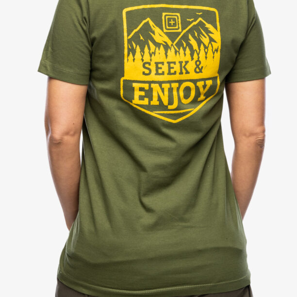 Tricou femei bumbac 5.11 Seek and Enjoy S/S Tee - military green preţ