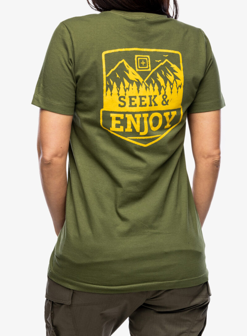 Tricou femei bumbac 5.11 Seek and Enjoy S/S Tee - military green preţ