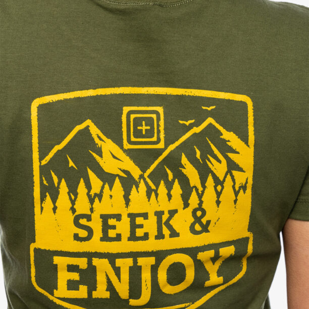 Original Tricou femei bumbac 5.11 Seek and Enjoy S/S Tee - military green