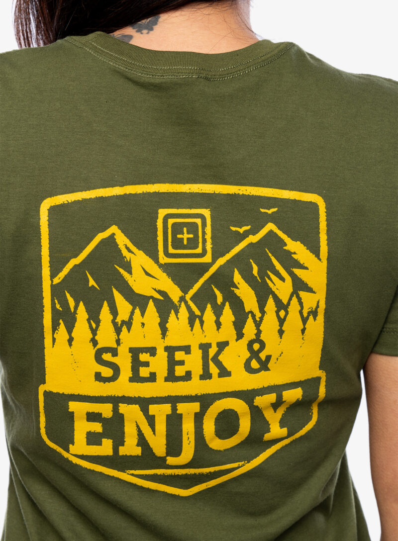 Original Tricou femei bumbac 5.11 Seek and Enjoy S/S Tee - military green