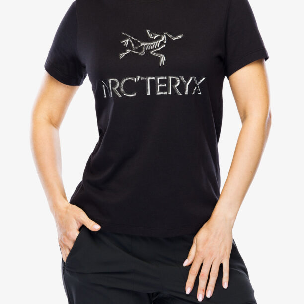 Tricou femei bumbac Arcteryx ArcWord Cotton T-Shirt SS - black