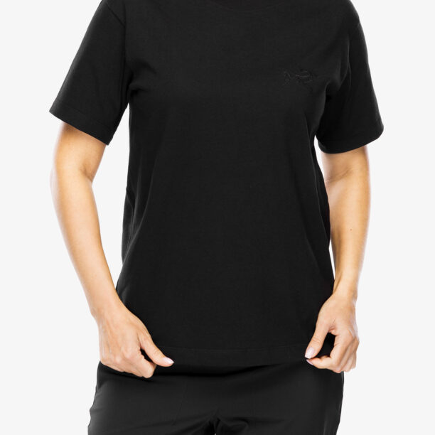 Tricou femei bumbac Arcteryx Kragg Cotton Little Bird Crew SS - black/black