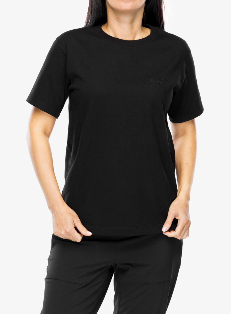 Tricou femei bumbac Arcteryx Kragg Cotton Little Bird Crew SS - black/black