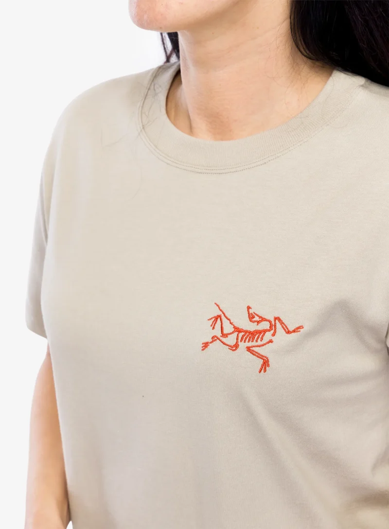 Original Tricou femei bumbac Arcteryx Kragg Cotton Little Bird Crew SS - rune/solaris