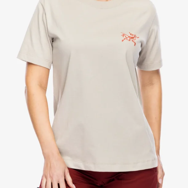 Tricou femei bumbac Arcteryx Kragg Cotton Little Bird Crew SS - rune/solaris