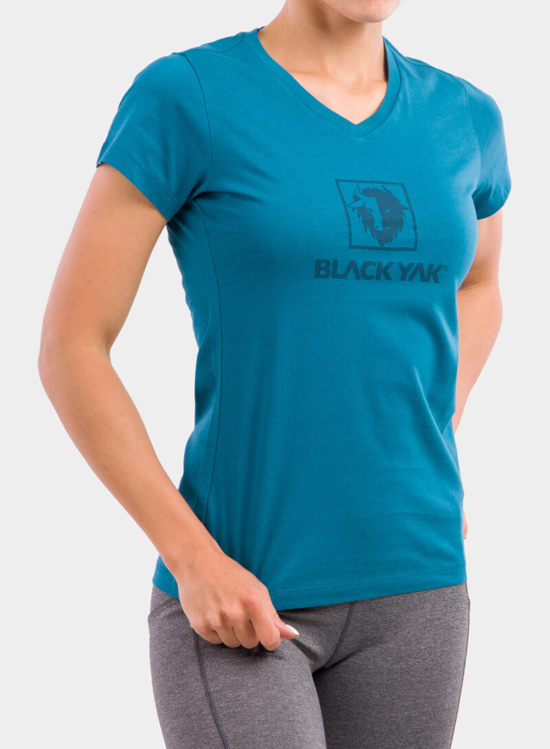 Tricou femei bumbac BlackYak Senepol Classic Logo - lyons blue