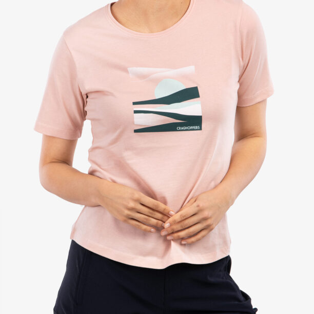 Cumpăra Tricou femei bumbac Craghoppers Ally S/S T-Shirt - pink clay sunset