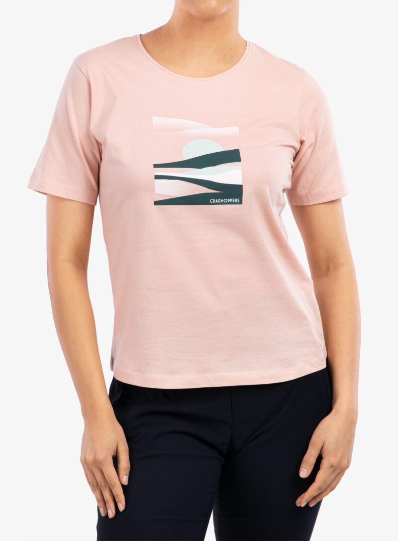 Preţ Tricou femei bumbac Craghoppers Ally S/S T-Shirt - pink clay sunset