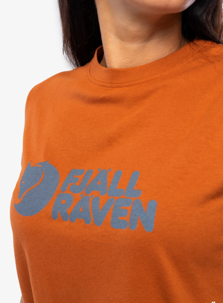 Tricou femei bumbac Fjallraven Logo Tee - terracotta brown - imagine 6