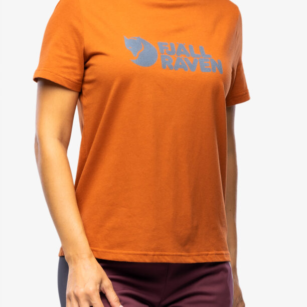 Tricou femei bumbac Fjallraven Logo Tee - terracotta brown