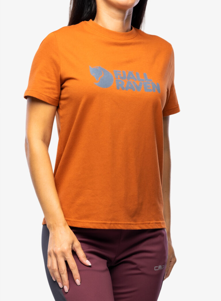 Tricou femei bumbac Fjallraven Logo Tee - terracotta brown