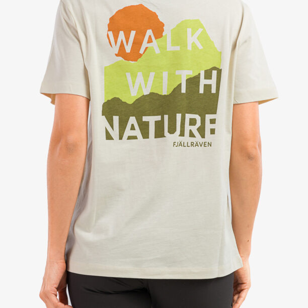 Tricou femei bumbac Fjallraven Nature T-shirt - chalk white preţ