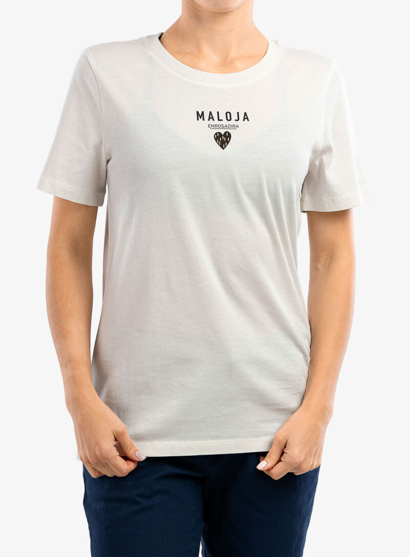 Tricou femei bumbac Maloja Planbell - glacier milk