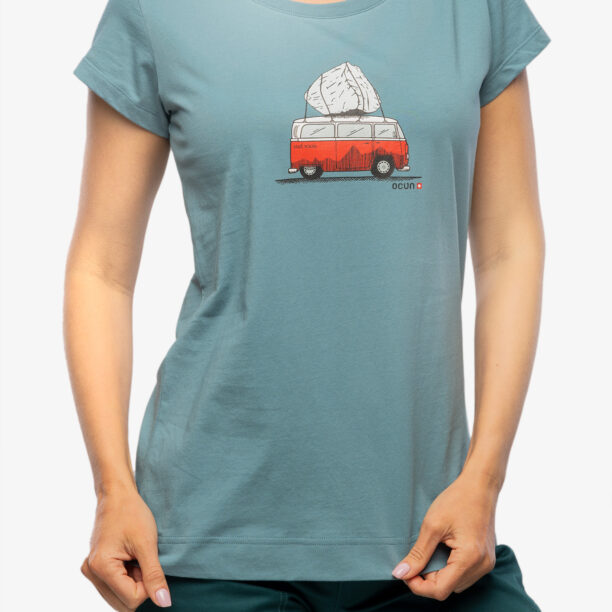 Tricou femei bumbac Ocun Classic T Bus-Stone - blue hydro