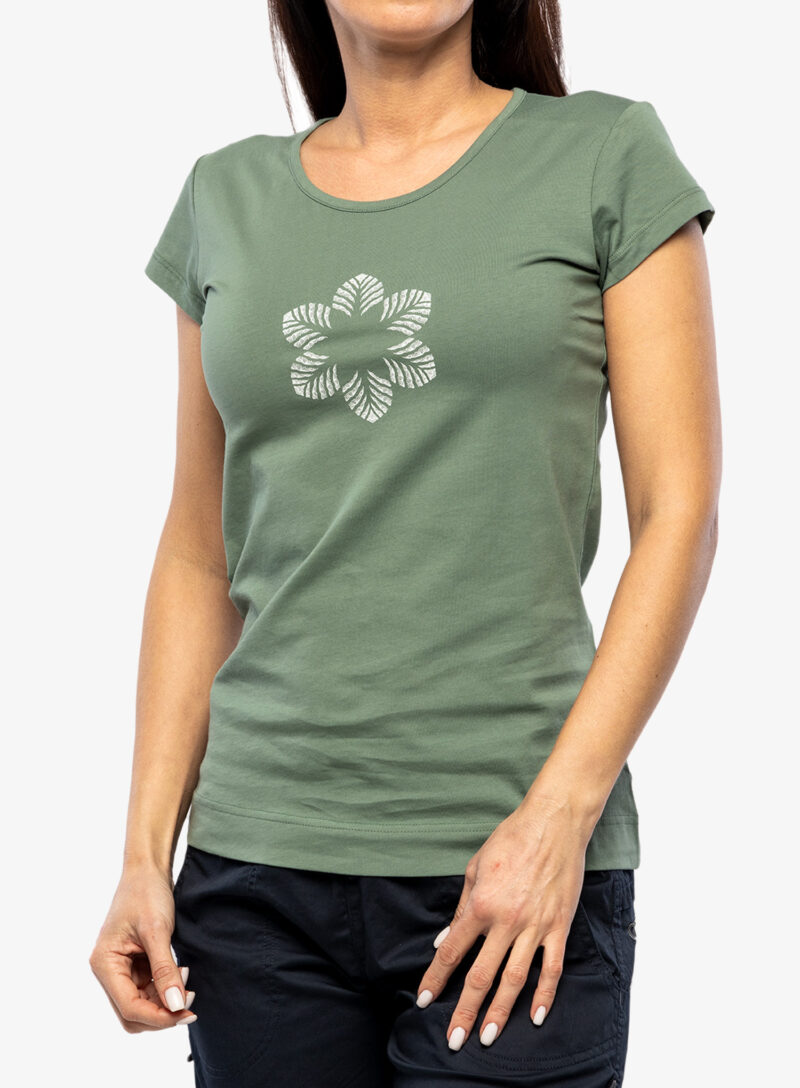 Tricou femei bumbac Ocun Classic T Organic Flower - green duck