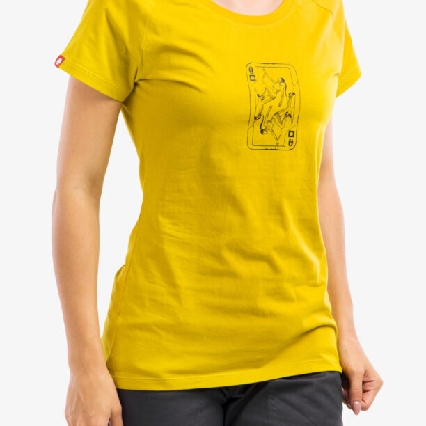 Tricou femei bumbac Ocun Raglan T - yellow antique moss queen