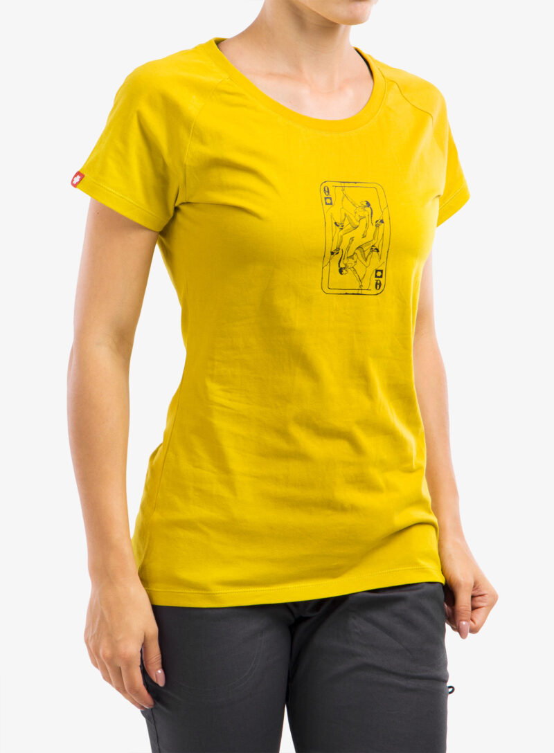 Tricou femei bumbac Ocun Raglan T - yellow antique moss queen