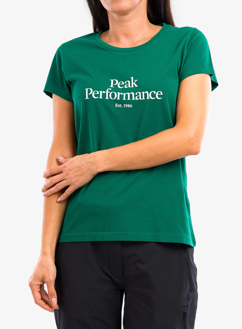 Cumpăra Tricou femei bumbac Peak Performance Original Tee - green ivy