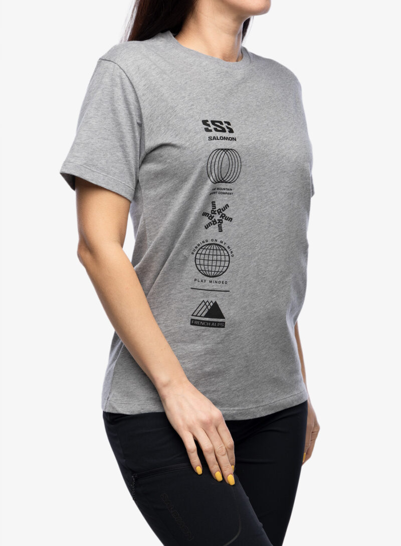 Cumpăra Tricou femei bumbac Salomon Logo Combo S/S  - heather grey