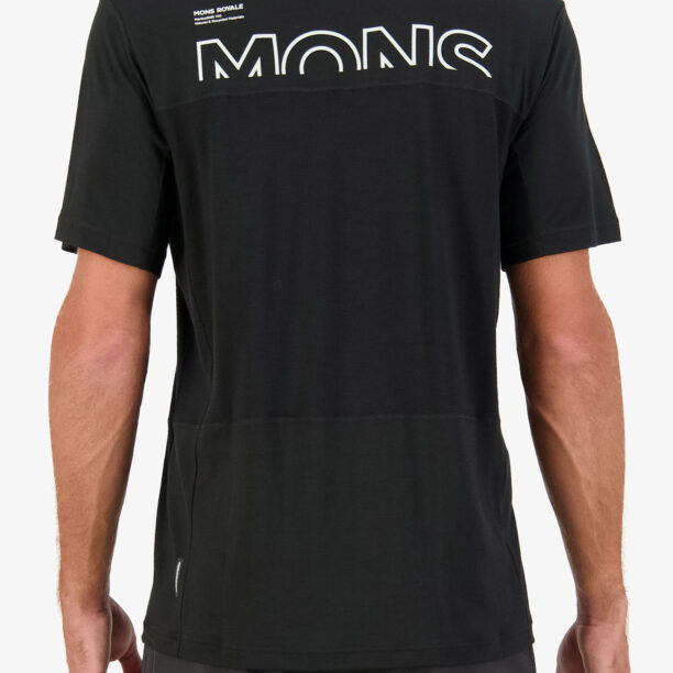 Tricou lana merinos Mons Royale Tarn Merino Shift T-Shirt - black preţ