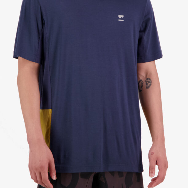 Tricou lana merinos Mons Royale Tarn Merino Shift T-Shirt - cumin/midnight