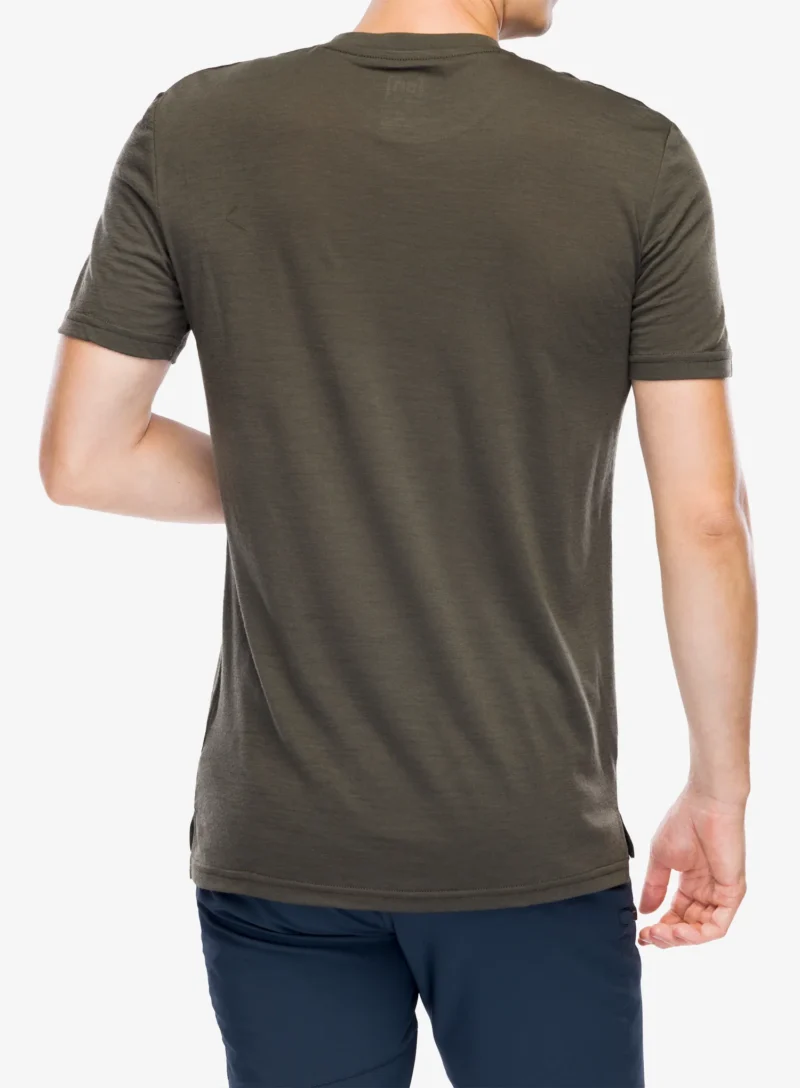 Tricou lana merinos Super.natural Mount Rundle Tee - black ink/fresh wht/jet black preţ