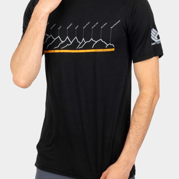 Preţ Tricou lana merinos barbati Sensor Merino Air PT Tee SS - black radek jaros edition