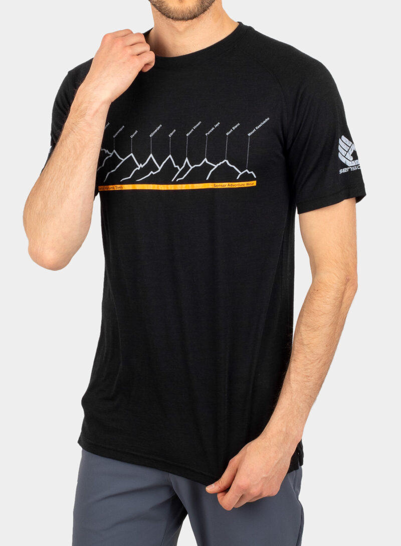 Preţ Tricou lana merinos barbati Sensor Merino Air PT Tee SS - black radek jaros edition