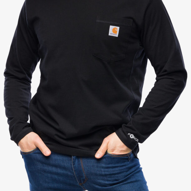 Tricou maneca lunga Carhartt Force Flex Pocket T-Shirt L/S - black