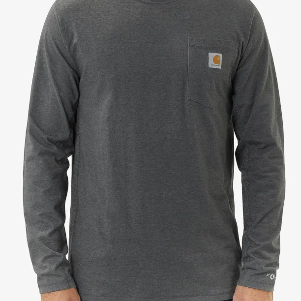 Tricou maneca lunga Carhartt Force Flex Pocket T-Shirt L/S - carbon heather