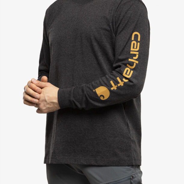 Cumpăra Tricou maneca lunga Carhartt Sleeve Logo T-Shirt L/S - carbon heather