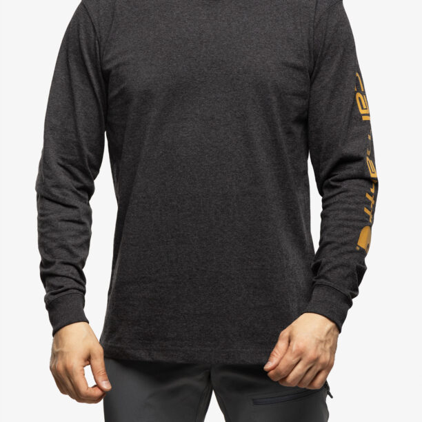 Tricou maneca lunga Carhartt Sleeve Logo T-Shirt L/S - carbon heather