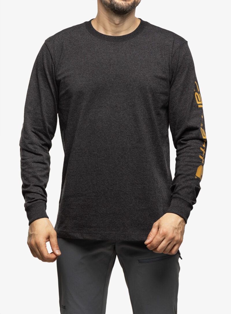 Tricou maneca lunga Carhartt Sleeve Logo T-Shirt L/S - carbon heather