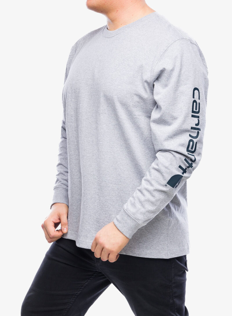 Cumpăra Tricou maneca lunga Carhartt Sleeve Logo T-Shirt L/S - heather grey