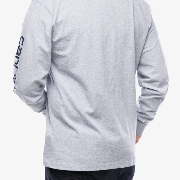 Preţ Tricou maneca lunga Carhartt Sleeve Logo T-Shirt L/S - heather grey