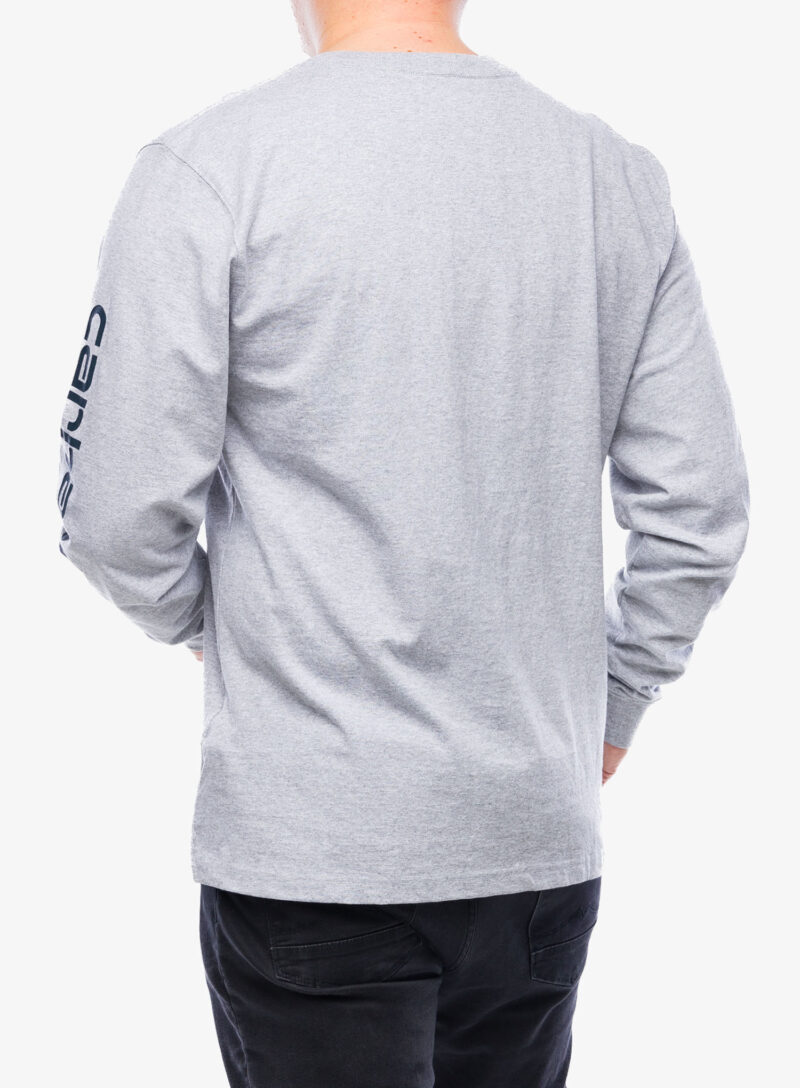 Preţ Tricou maneca lunga Carhartt Sleeve Logo T-Shirt L/S - heather grey