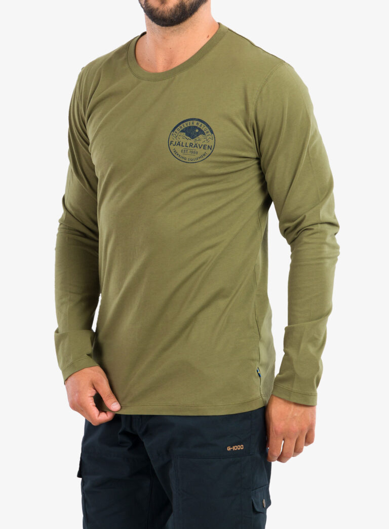 Cumpăra Tricou maneca lunga Fjallraven Forever Nature Badge L/S - caper green