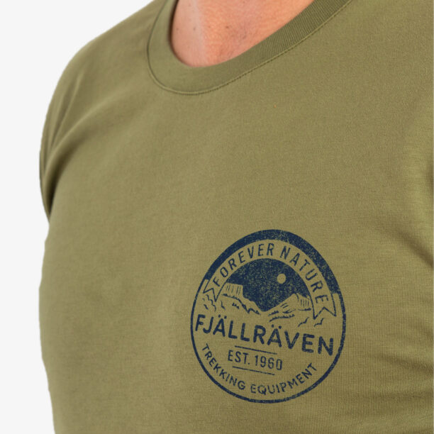 Original Tricou maneca lunga Fjallraven Forever Nature Badge L/S - caper green